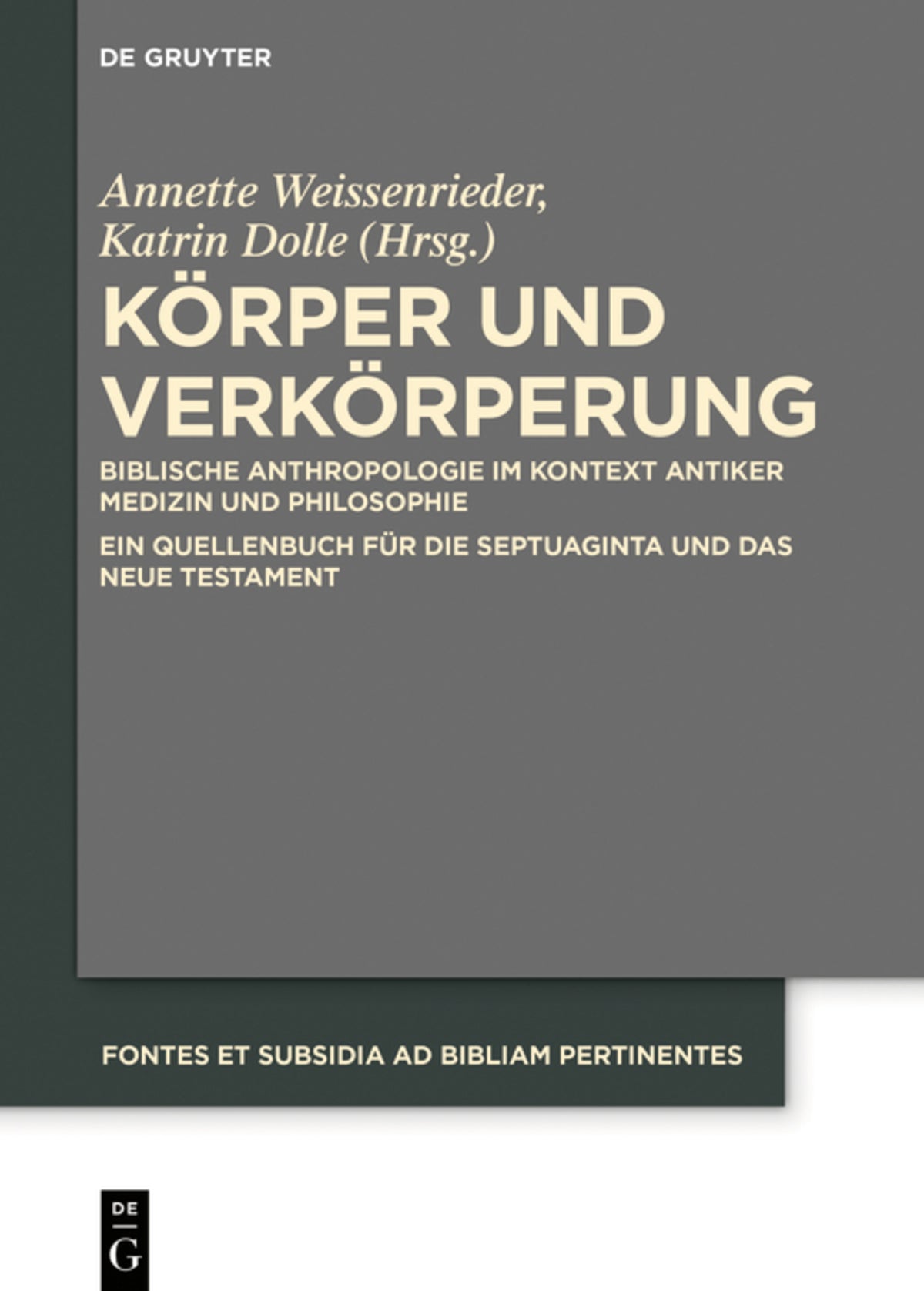 Cover image for Körper und Verkörperung ISBN 9783110607949
