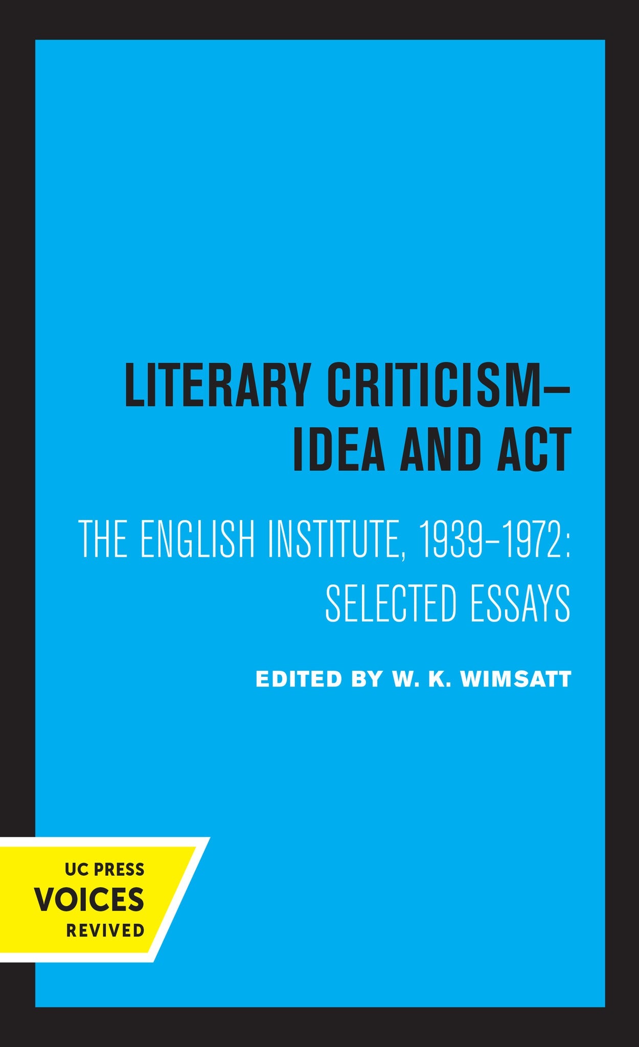 Cover image for Literary Criticism ISBN 9780520329430