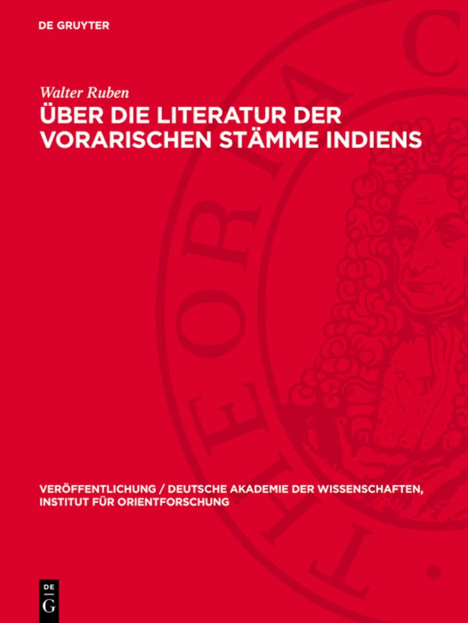 Über die Literatur der vorarischen Stämme Indiens