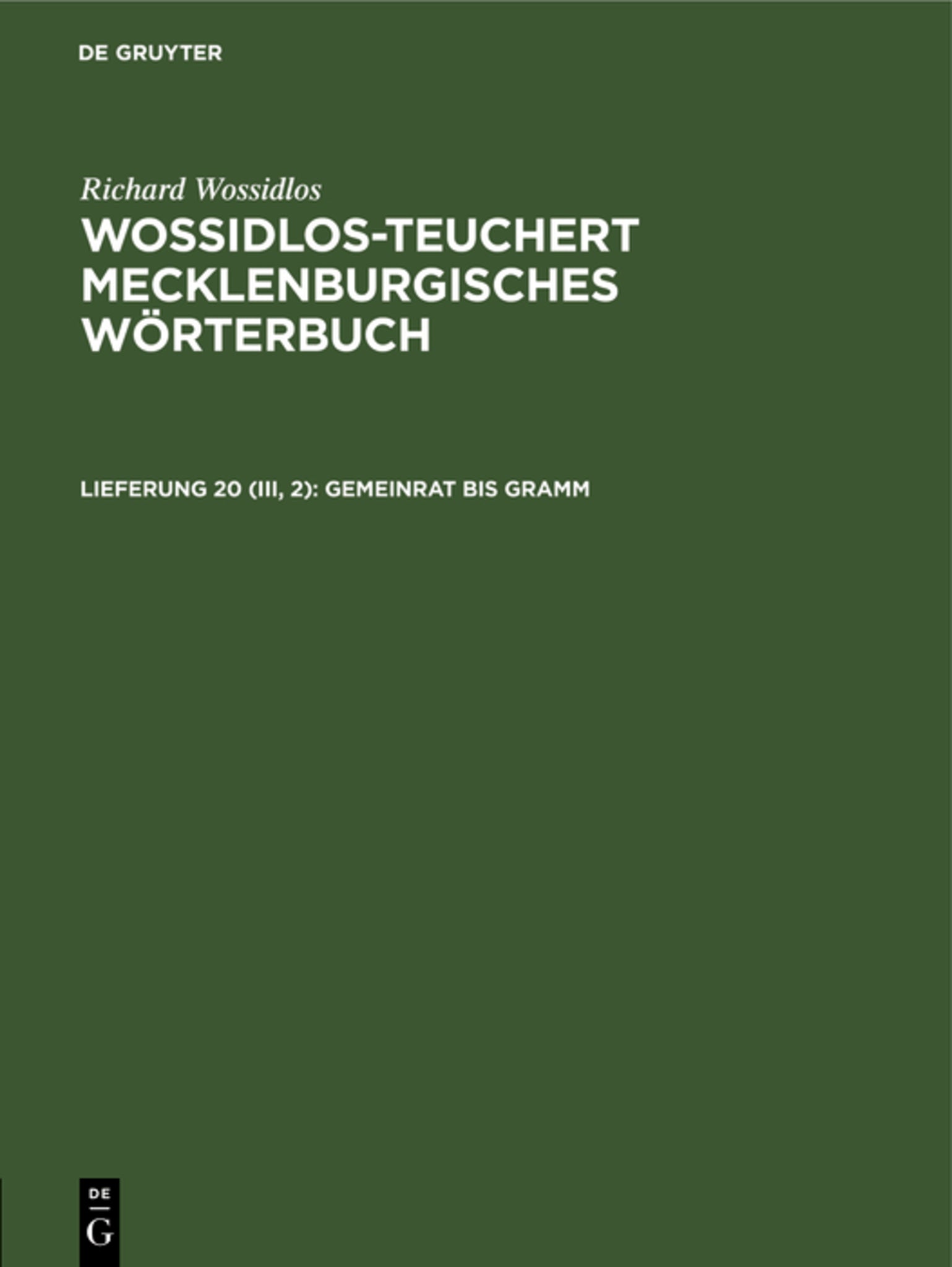 Gemeinrat bis gramm