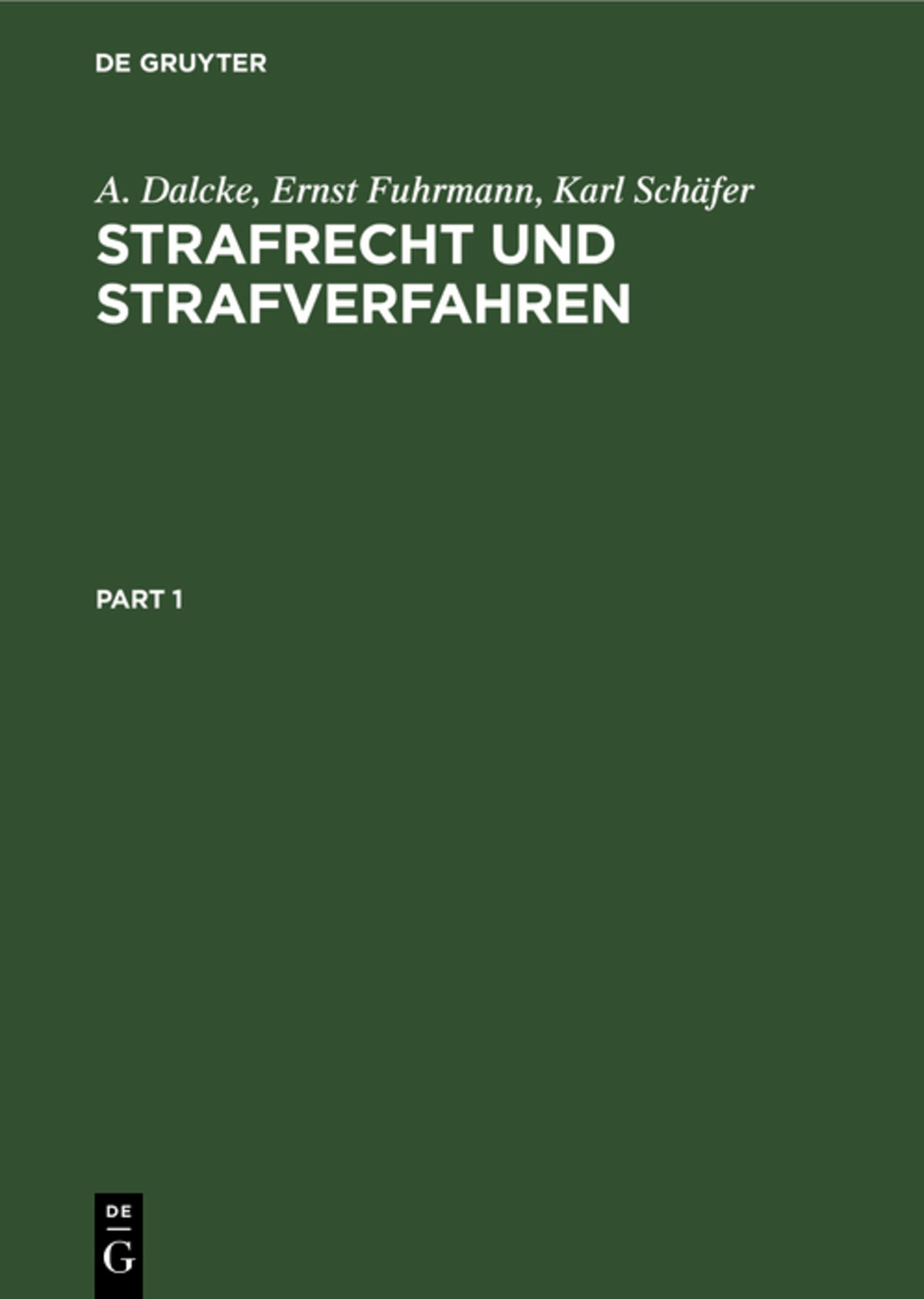 Cover image for Strafrecht und Strafverfahren ISBN 9783112302903