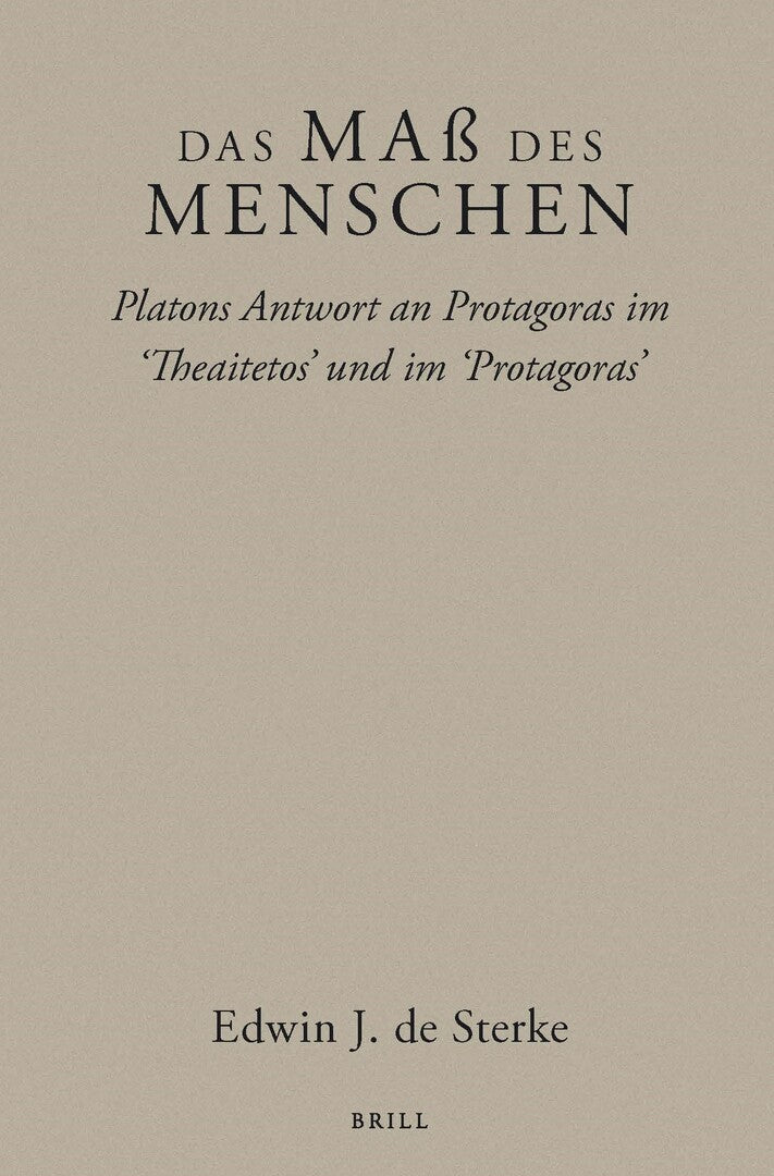Cover image for Das Maß des Menschen ISBN 9789004471085