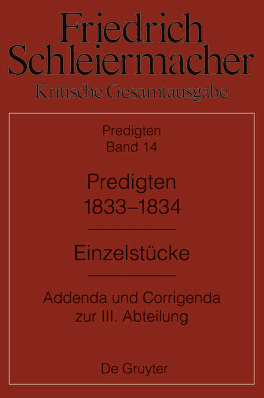 Predigten 1833-1834