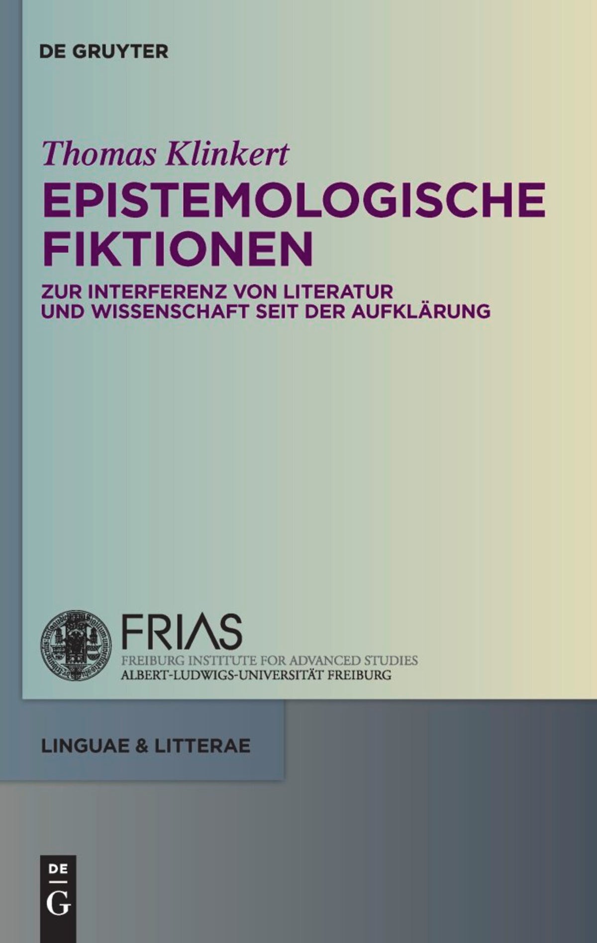 Cover image for Epistemologische Fiktionen ISBN 9783110229158