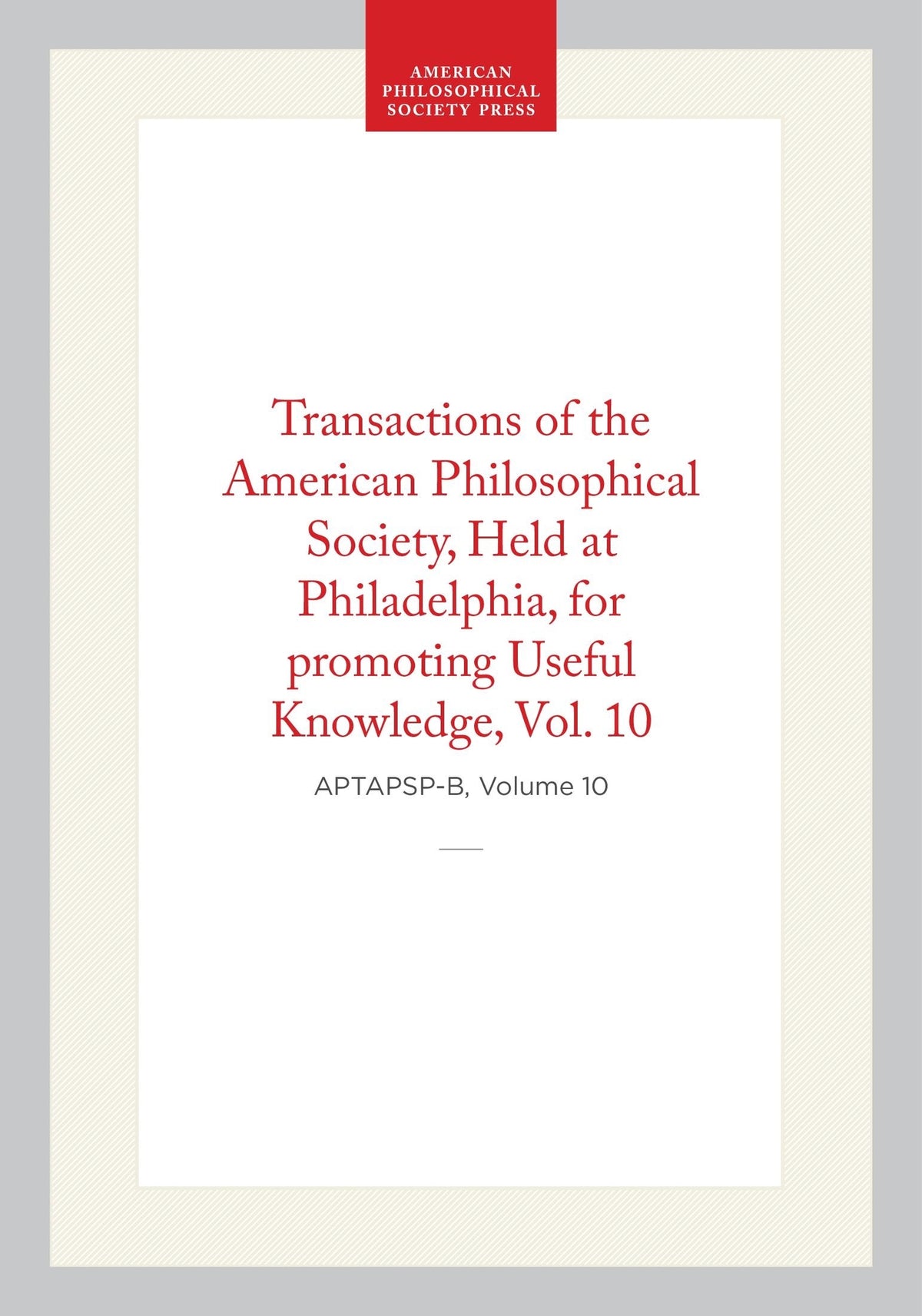 Cover image for Transactions of the American Philosophical Society, Vol 11, 1860 ISBN 9798893984989