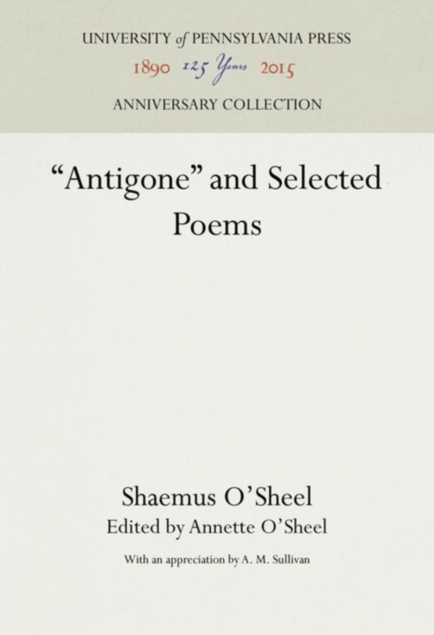 Cover image for "Antigone" and Selected Poems ISBN 9781512813432