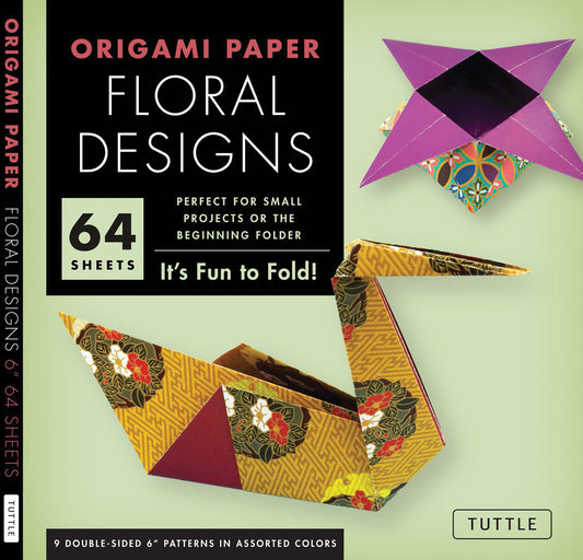 Origami Paper - Floral Designs - 6" - 60 Sheets