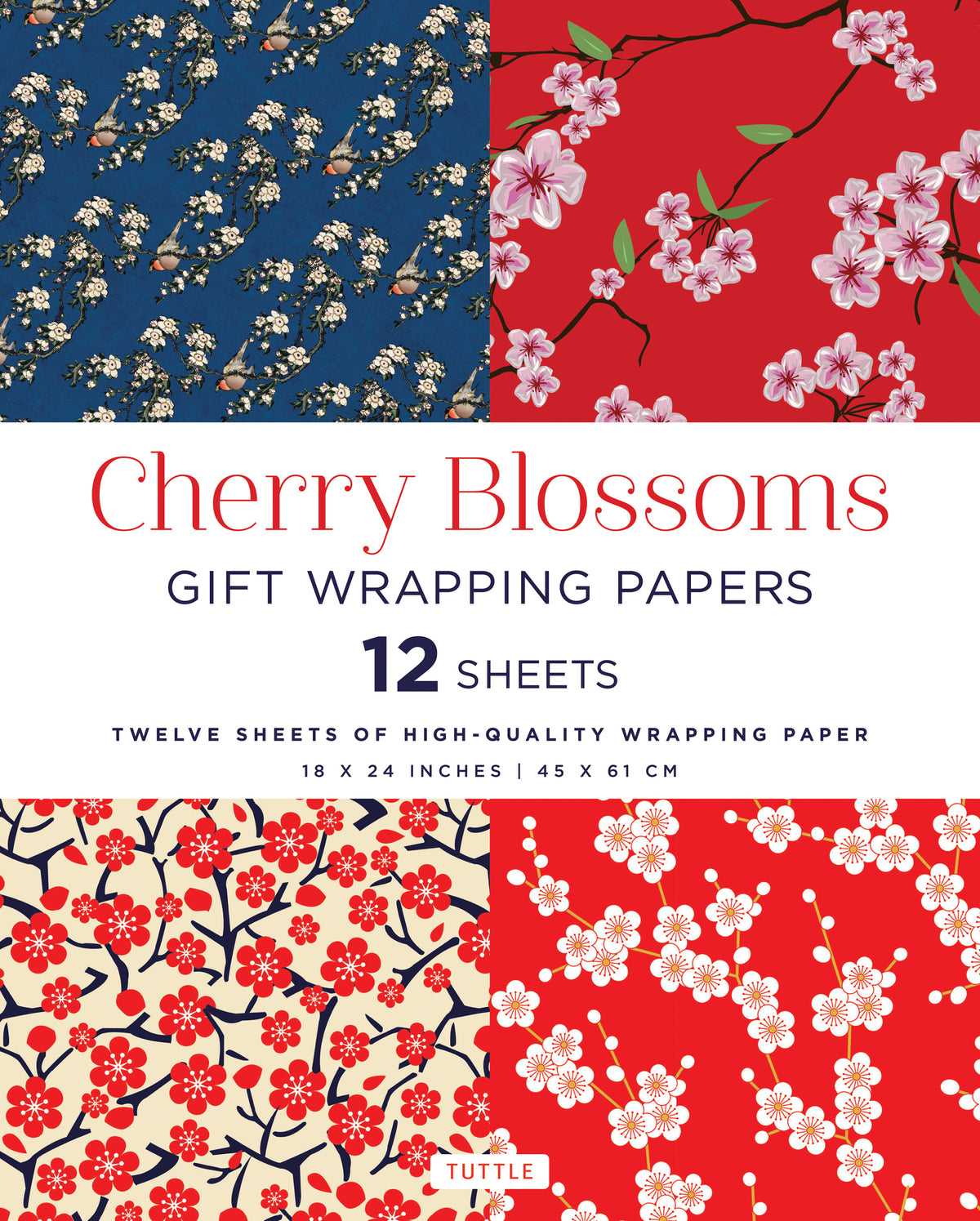 Cover image for Cherry Blossoms Gift Wrapping Papers - 12 Sheets ISBN 9780804849579