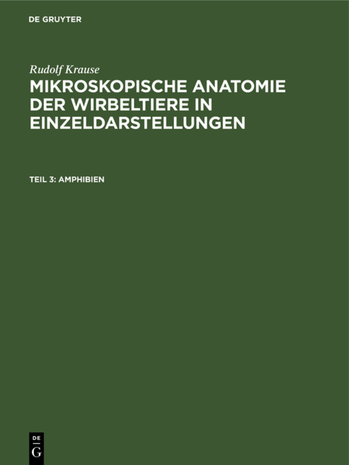 Cover image for Amphibien ISBN 9783111073170