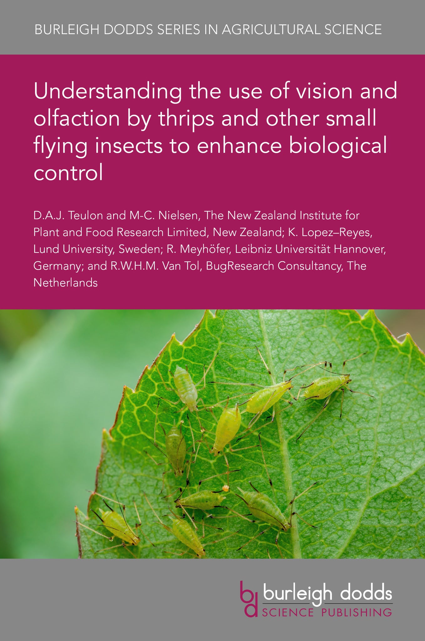 Cover image for Understanding the use of vision and olfaction by thrips and other small flying insects to enhance biological control ISBN 9781835453636