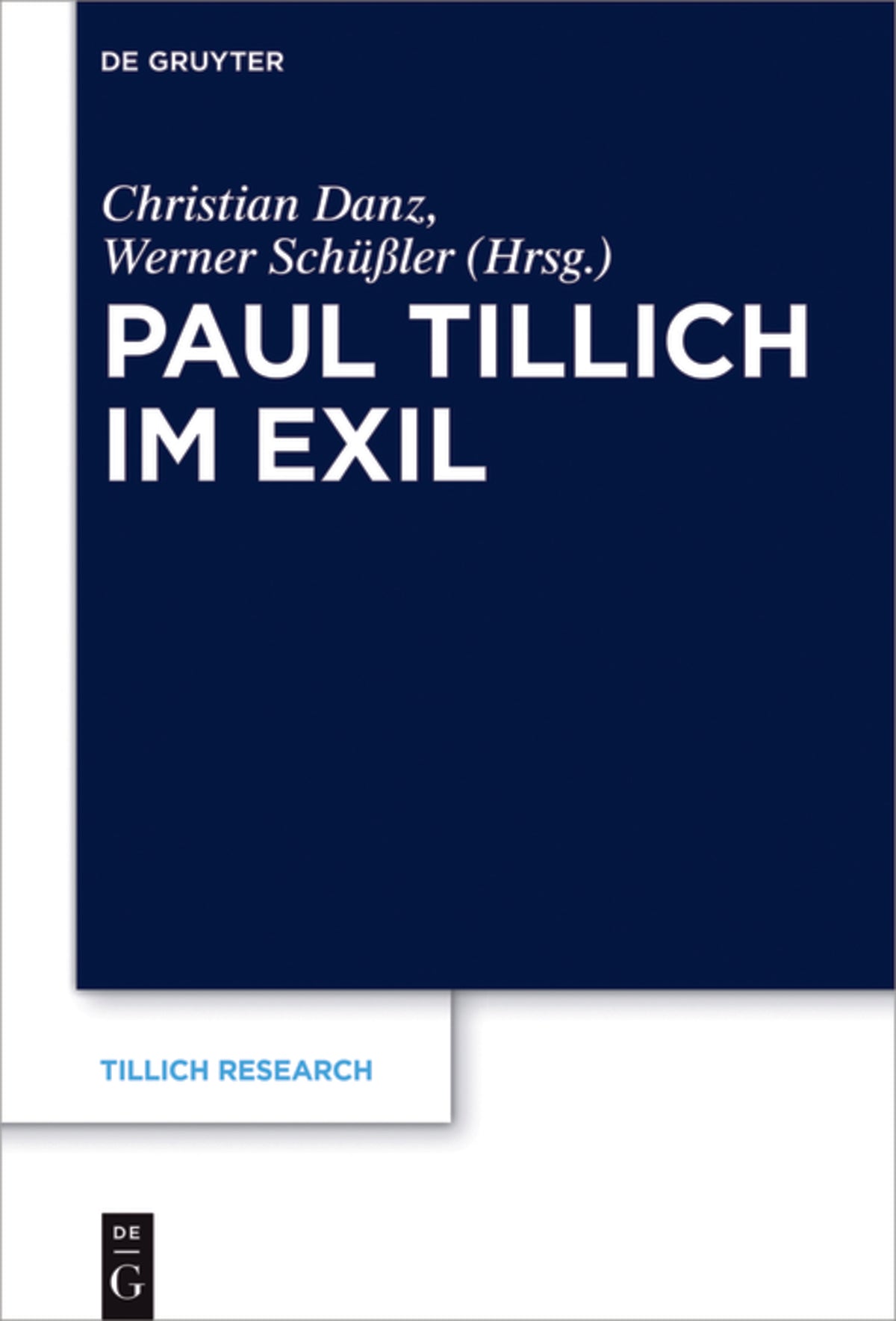 Cover image for Paul Tillich im Exil ISBN 9783110500646
