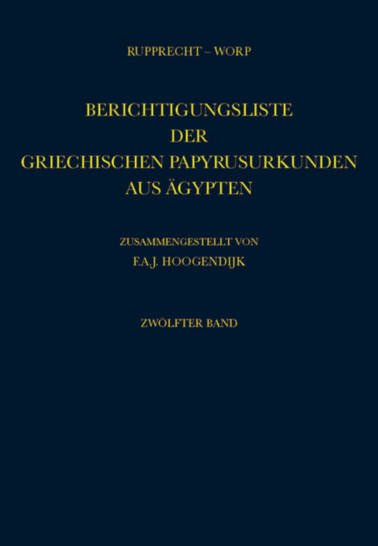 Berichtigungsliste der Griechischen Papyrusurkunden aus Ägypten