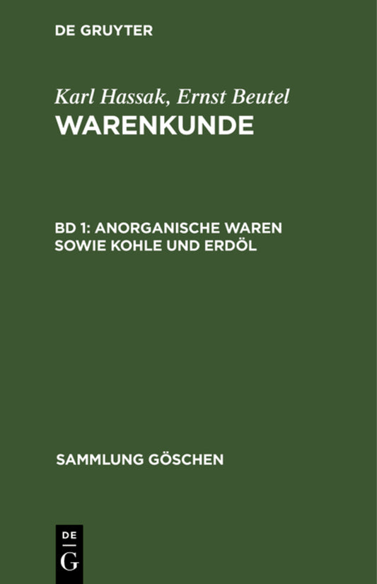 Anorganische Waren sowie Kohle und Erdöl