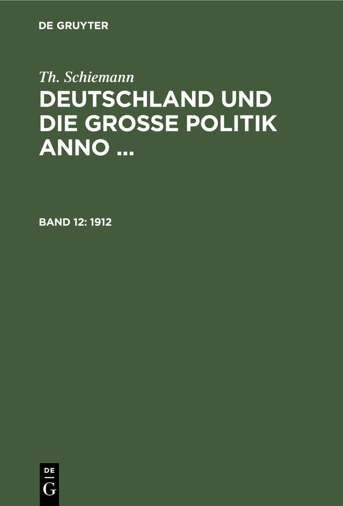 Cover image for 1912 ISBN 9783112375839