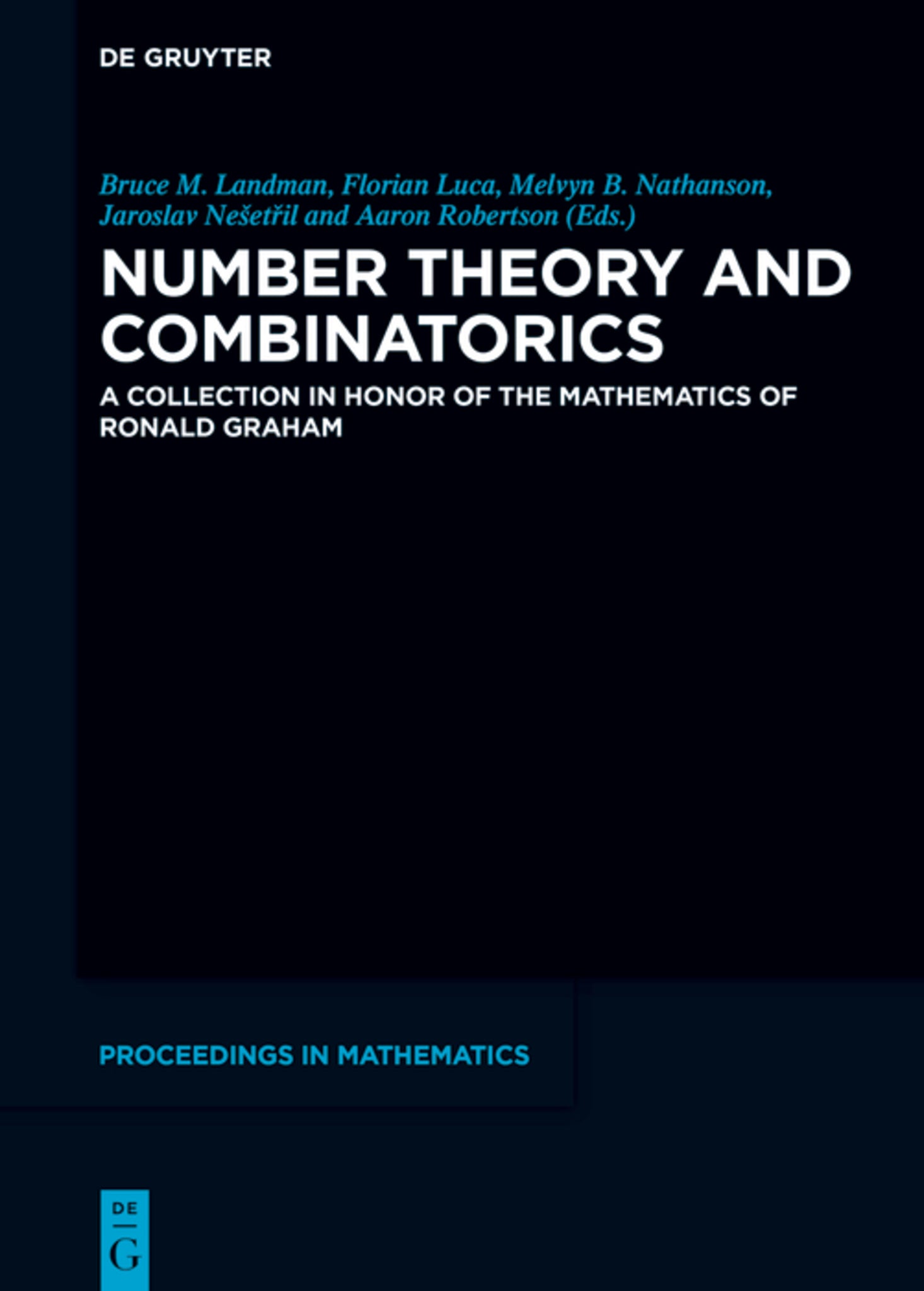 Cover image for Number Theory and Combinatorics ISBN 9783110753431