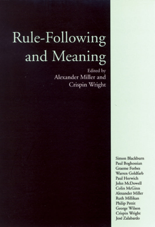 Rule-Following and Meaning