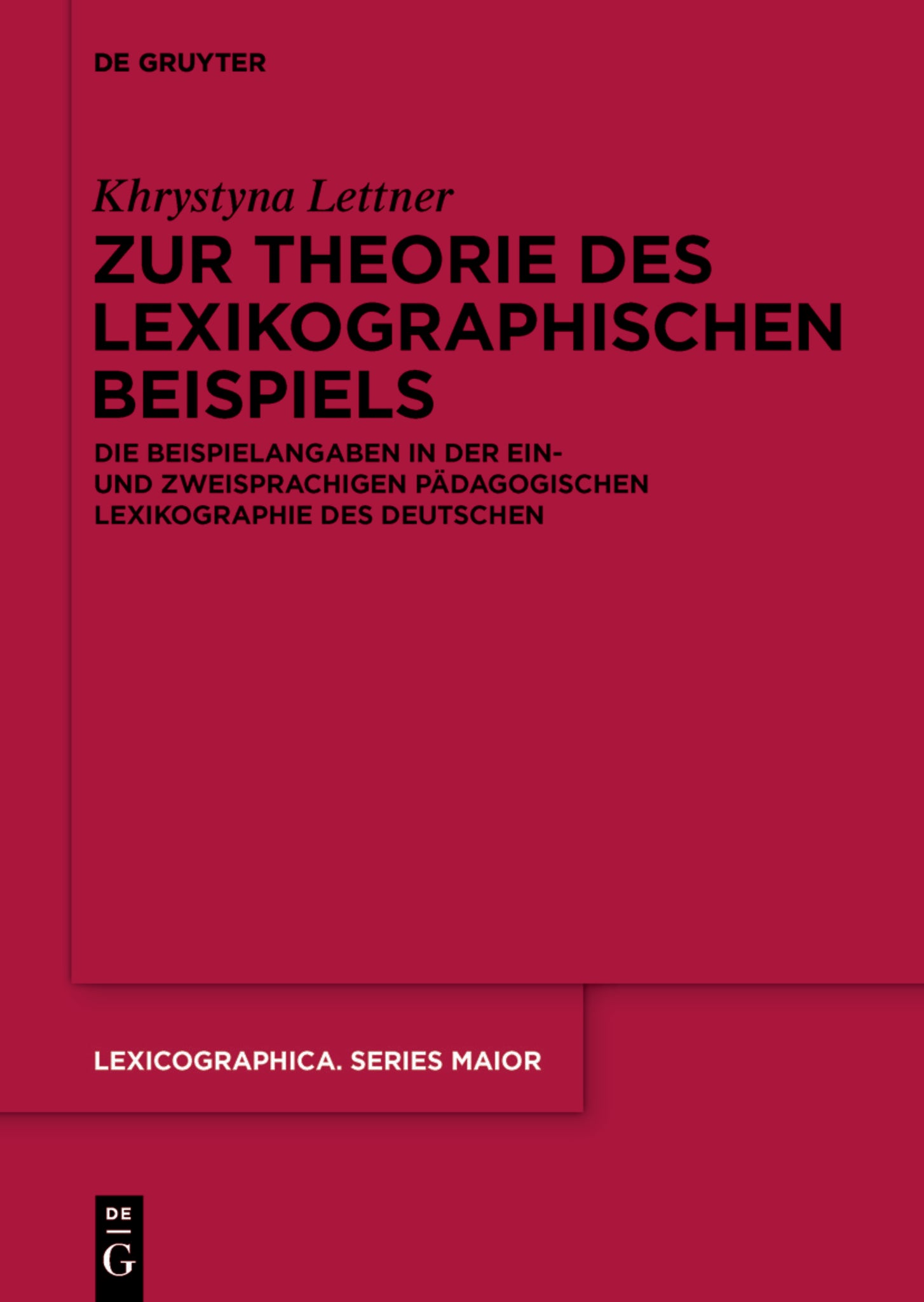 Zur Theorie des lexikographischen Beispiels