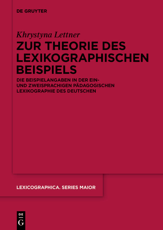 Zur Theorie des lexikographischen Beispiels