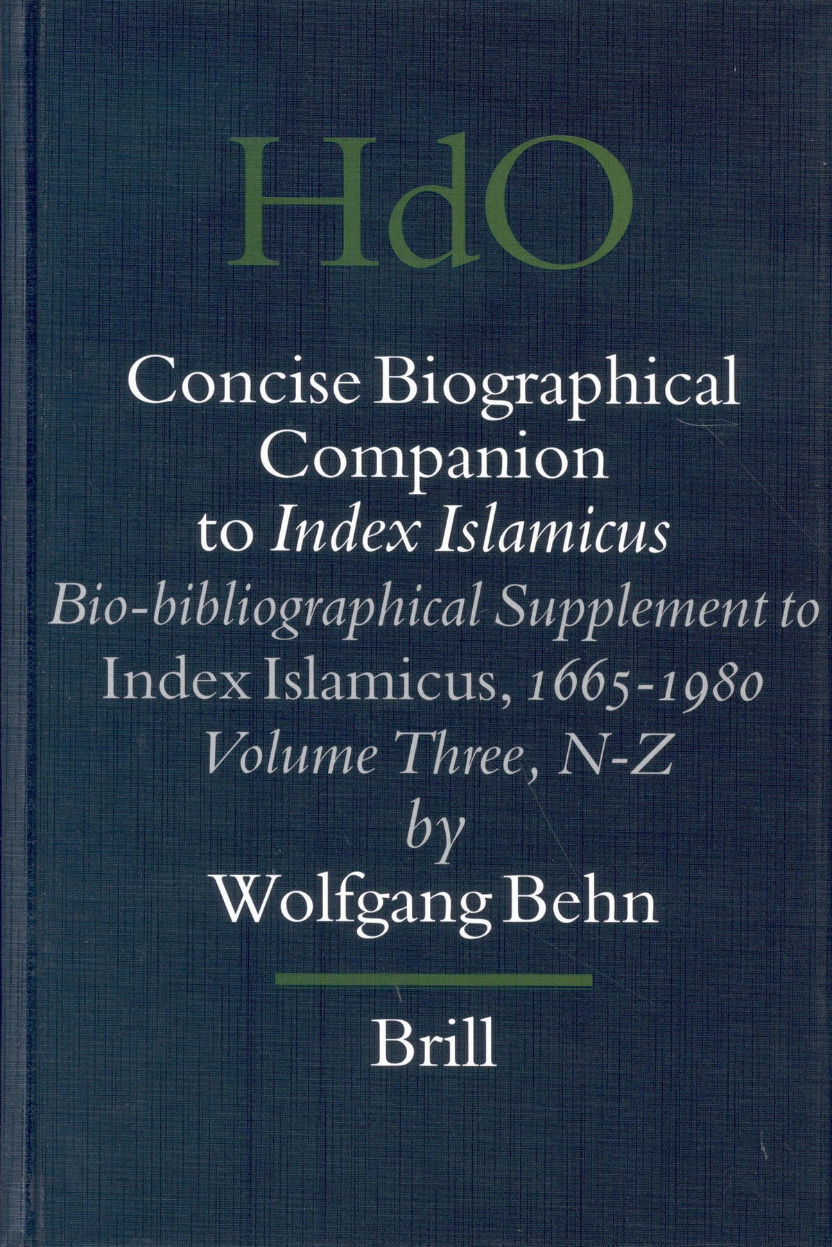 Cover image for Concise Biographical Companion to Index Islamicus ISBN 9789004141896