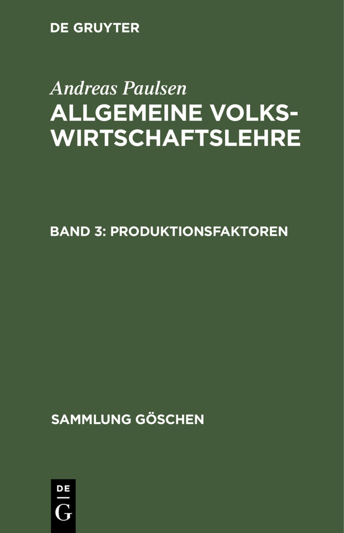 Cover image for Produktionsfaktoren ISBN 9783112309469