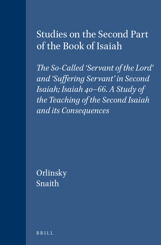 Studies on the Second Part of the Book of Isaiah