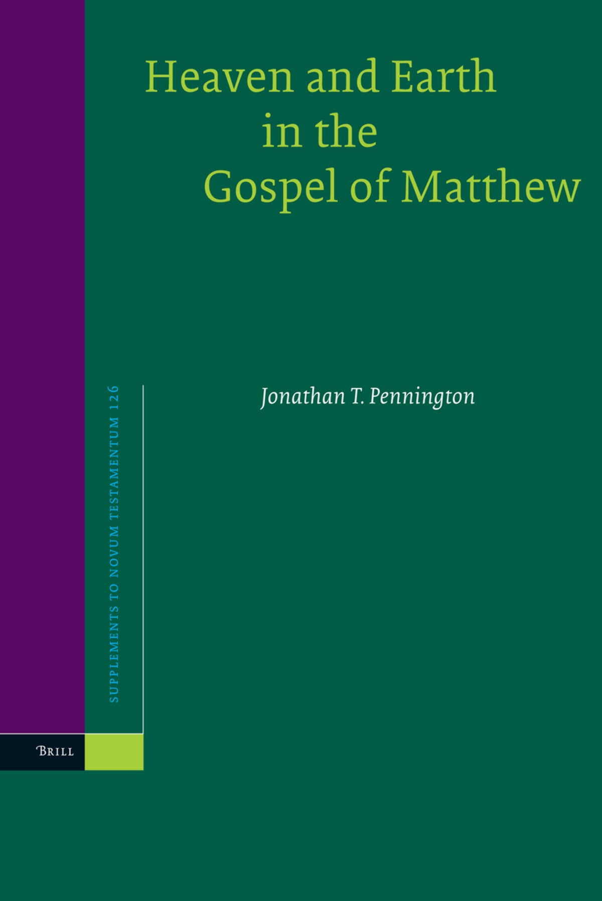 Cover image for Heaven and Earth in the Gospel of Matthew ISBN 9789004162051
