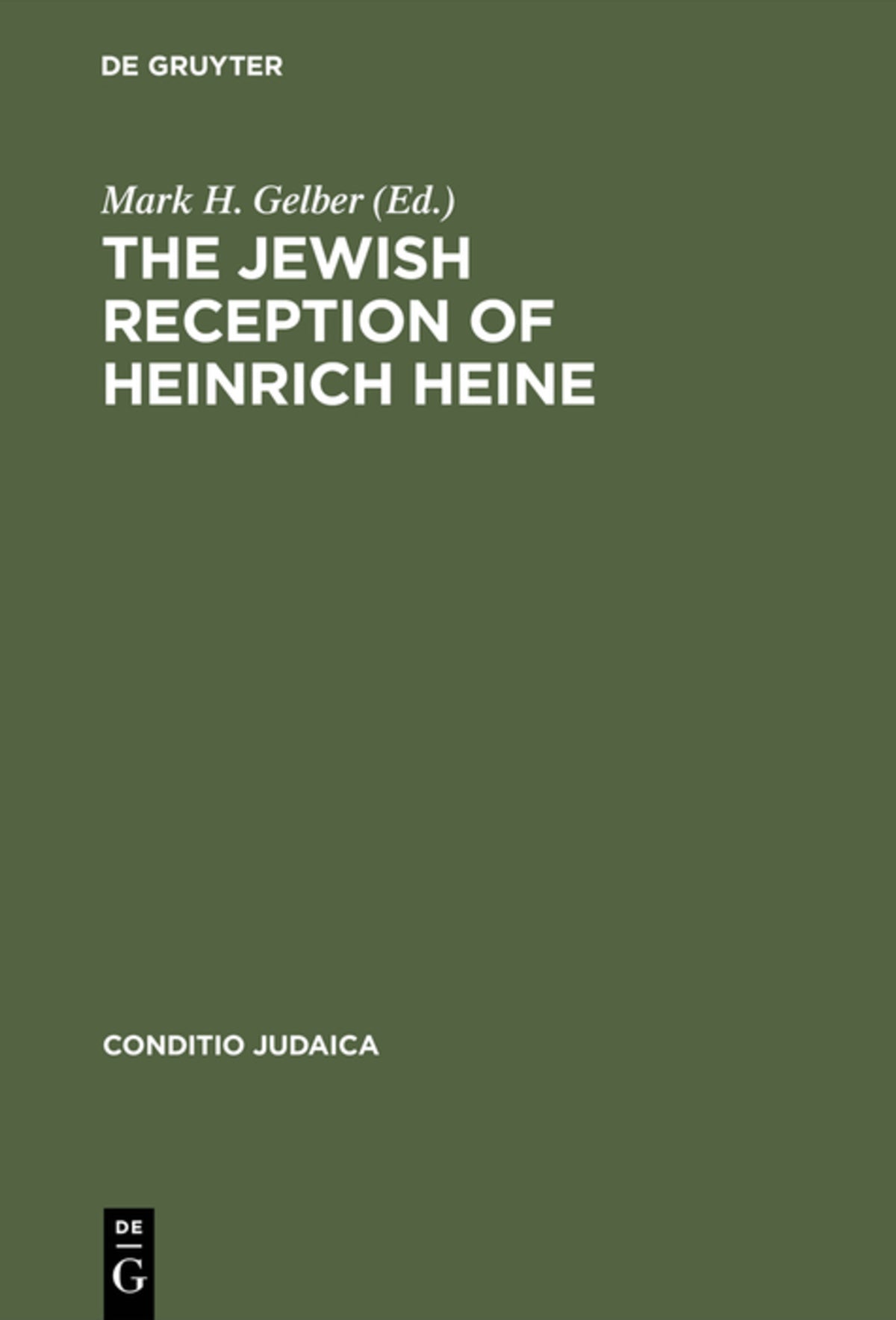Cover image for The Jewish Reception of Heinrich Heine ISBN 9783484651012