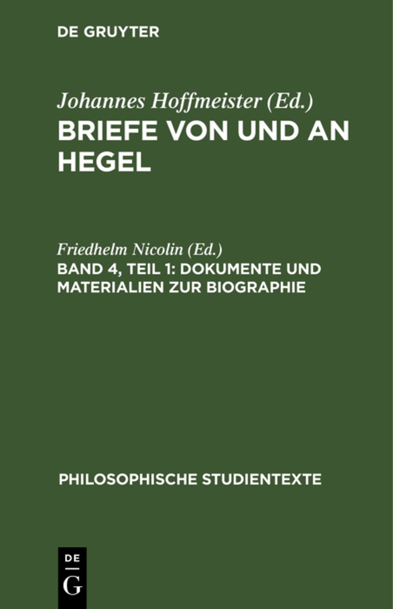 Dokumente und Materialien zur Biographie