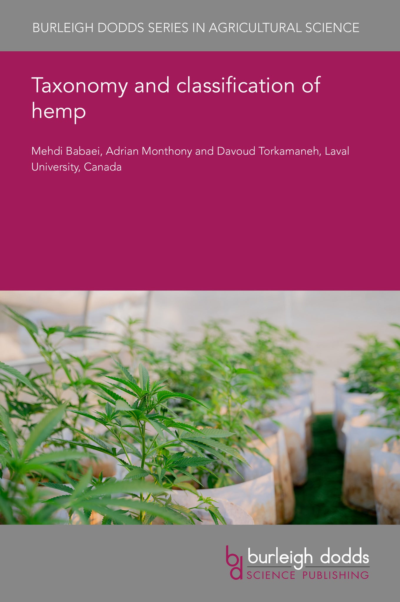 Cover image for Taxonomy and classification of hemp ISBN 9781835457160