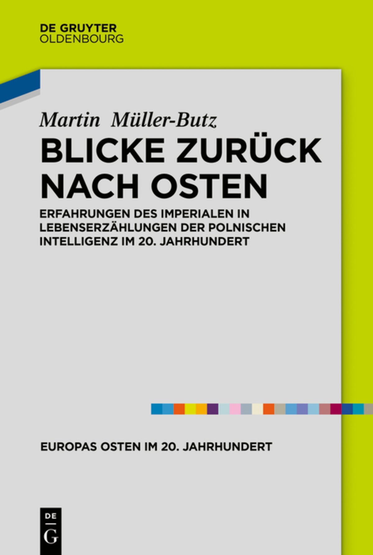 Cover image for Blicke zurück nach Osten ISBN 9783110638172