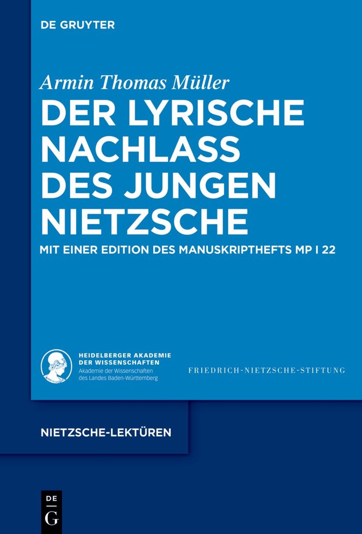 Cover image for Der lyrische Nachlass des jungen Nietzsche ISBN 9783111328782