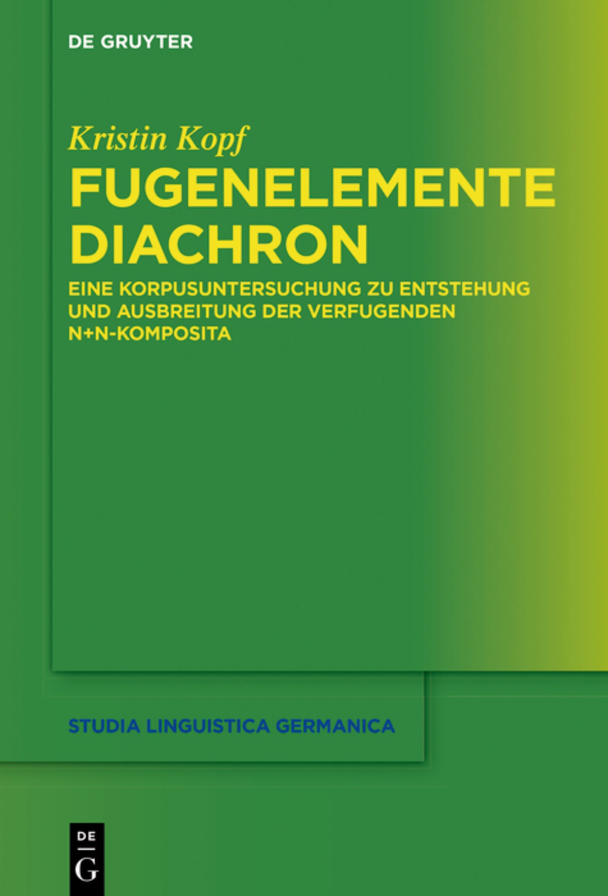Cover image for Fugenelemente diachron ISBN 9783110515572