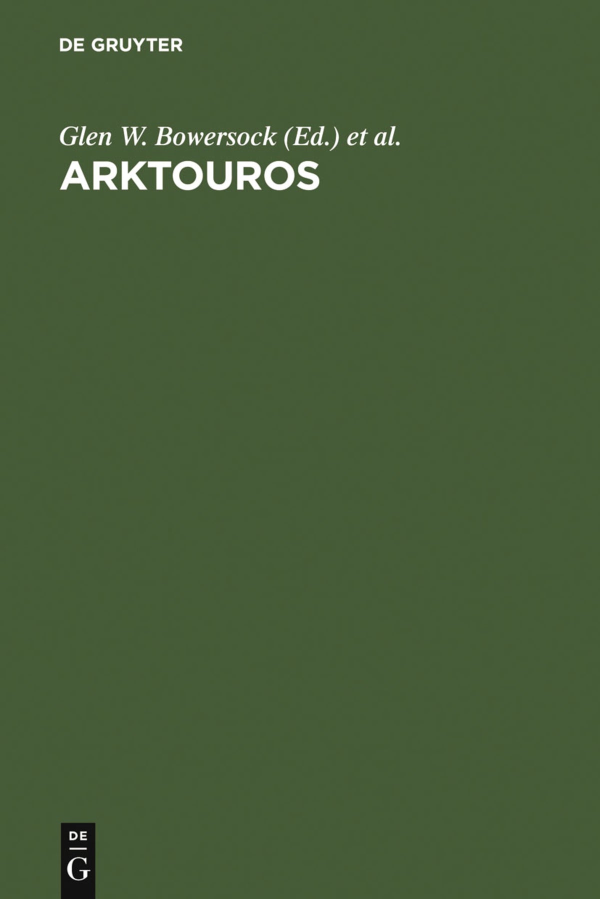 Cover image for Arktouros ISBN 9783110077988