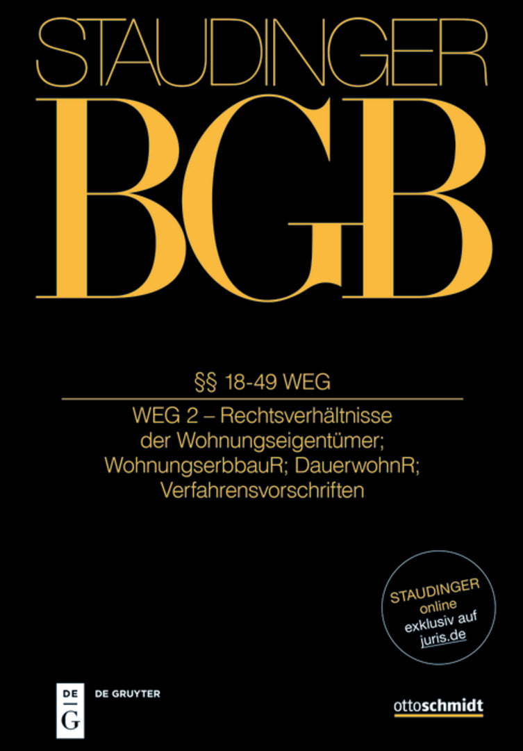 Cover image for §§ 18-49 WEG ISBN 9783805913805