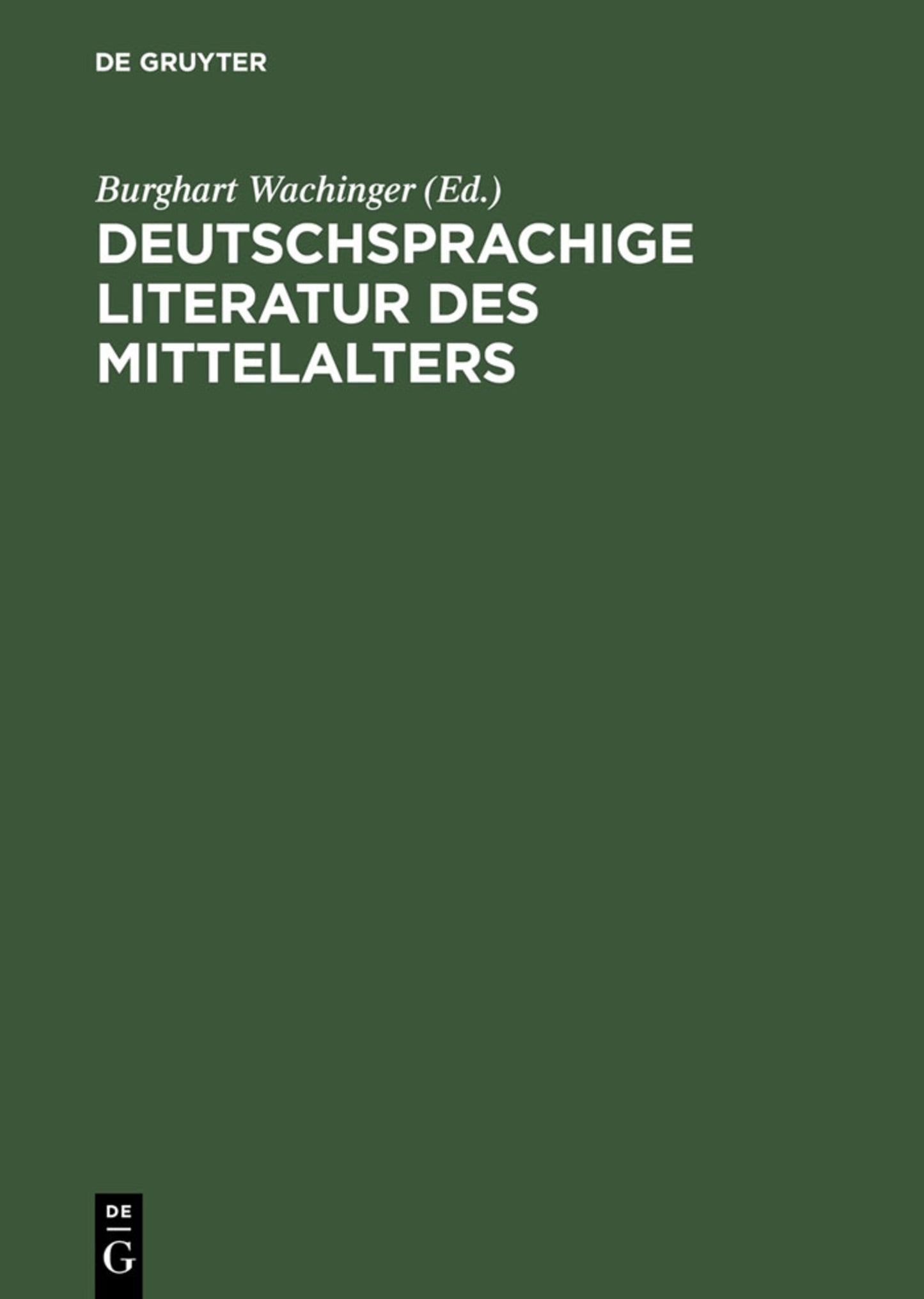 Deutschsprachige Literatur des Mittelalters