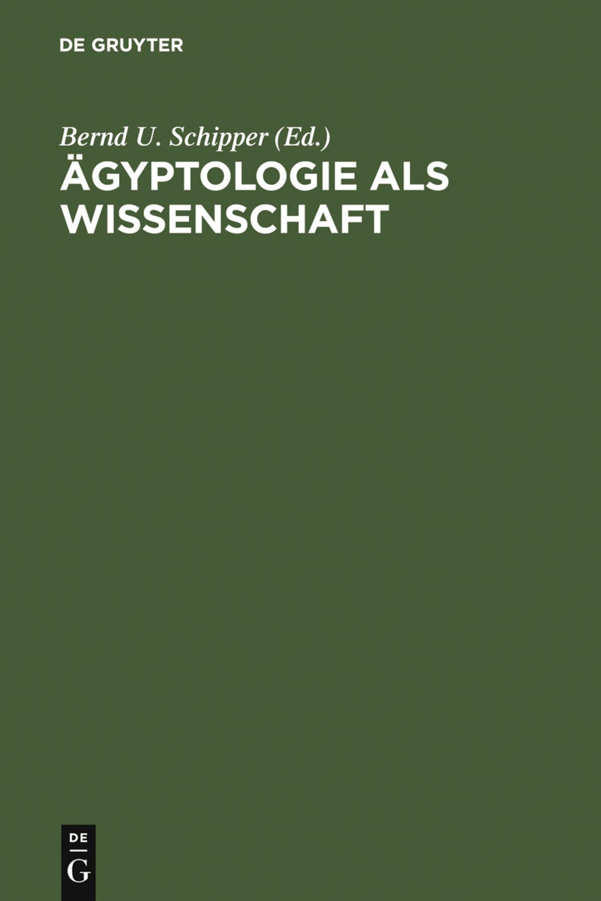 Cover image for Ägyptologie als Wissenschaft ISBN 9783110186659