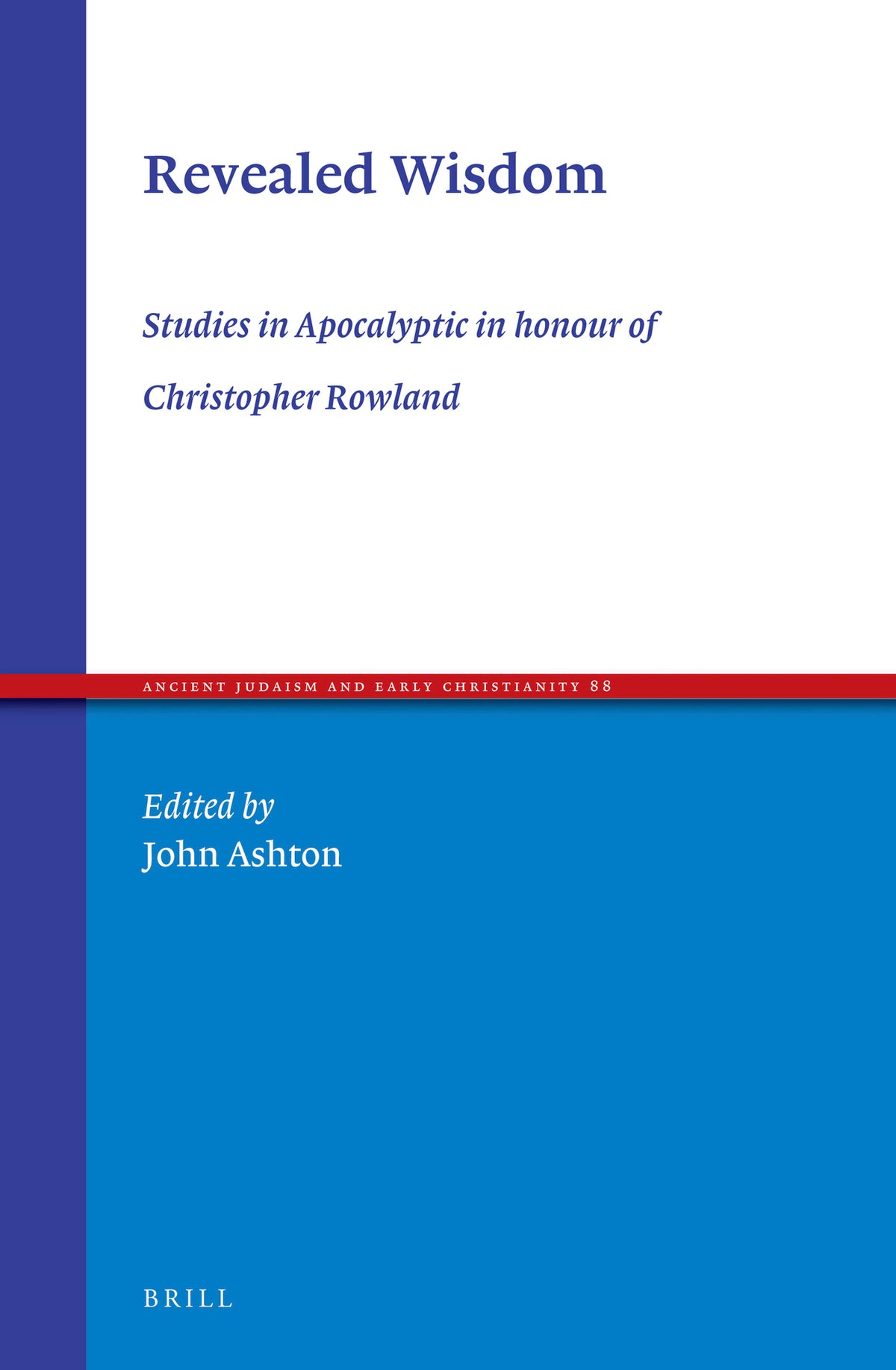 Cover image for Revealed Wisdom ISBN 9789004272033