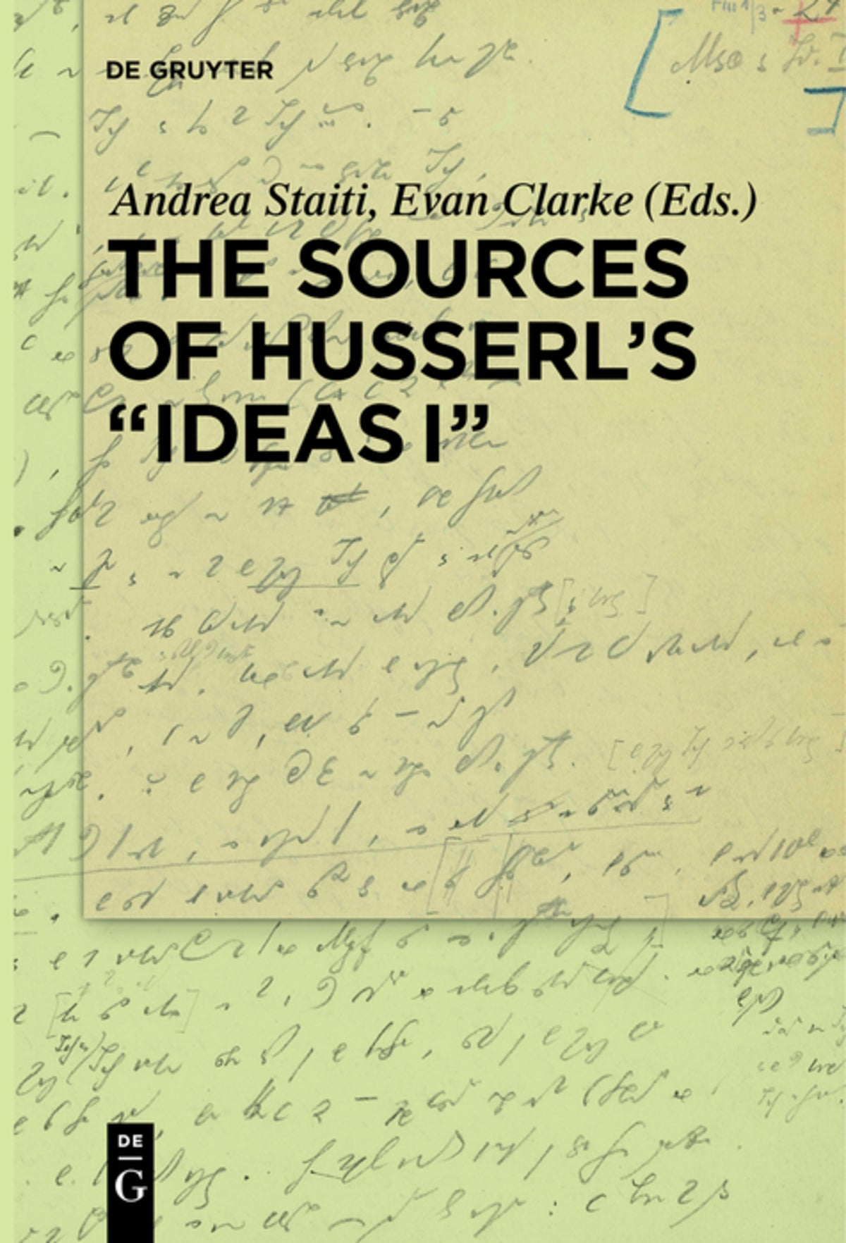 Cover image for The Sources of Husserl’s 'Ideas I' ISBN 9783110527827