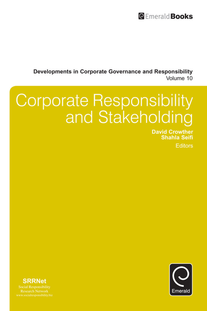 Cover image for Corporate Responsibility and Stakeholding ISBN 9781786356260
