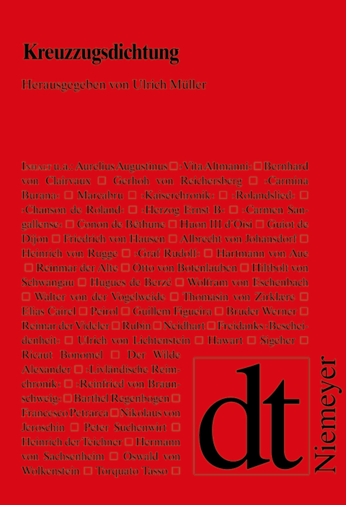 Cover image for Kreuzzugsdichtung ISBN 9783484190078