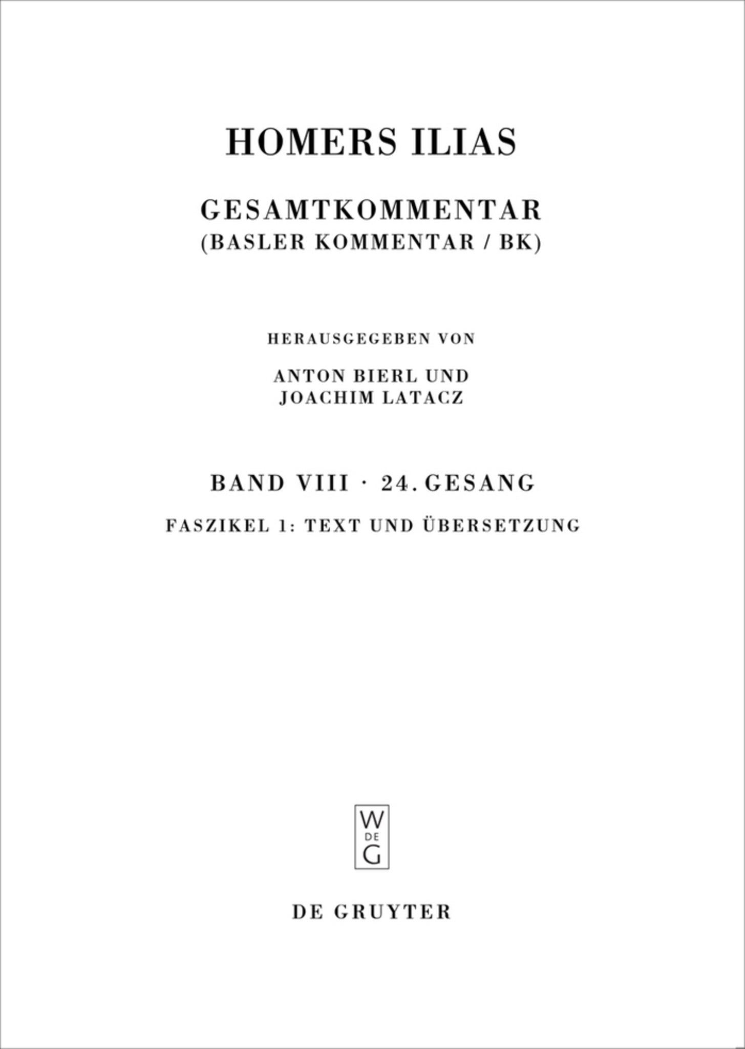 Cover image for Text und Übersetzung ISBN 9783110206197