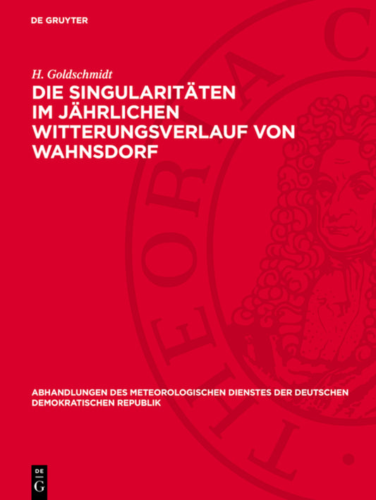 Die Singularitäten im jährlichen Witterungsverlauf von Wahnsdorf
