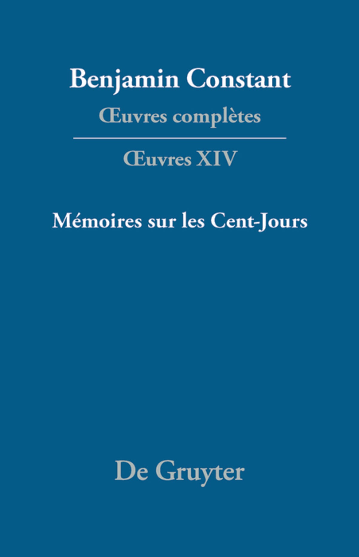 Mémoires sur les Cent-Jours