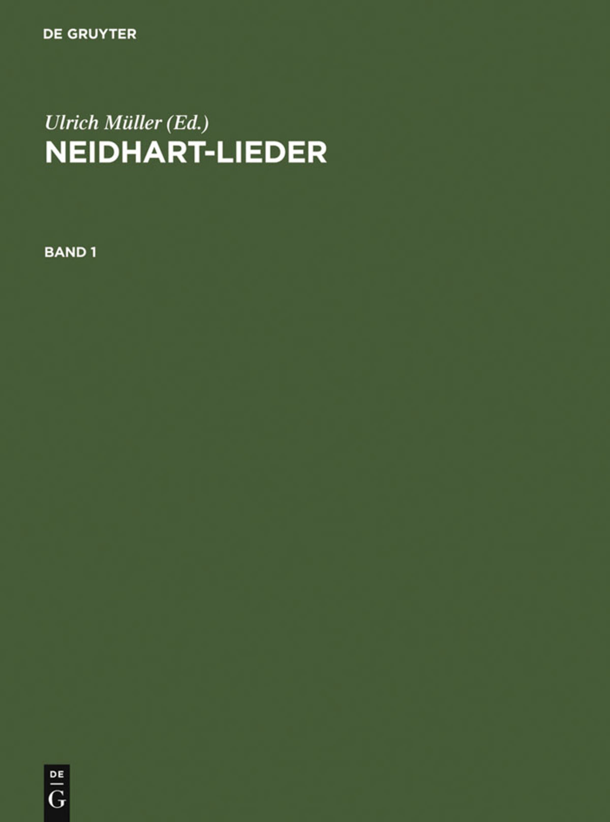 Cover image for Neidhart-Lieder ISBN 9783110191363