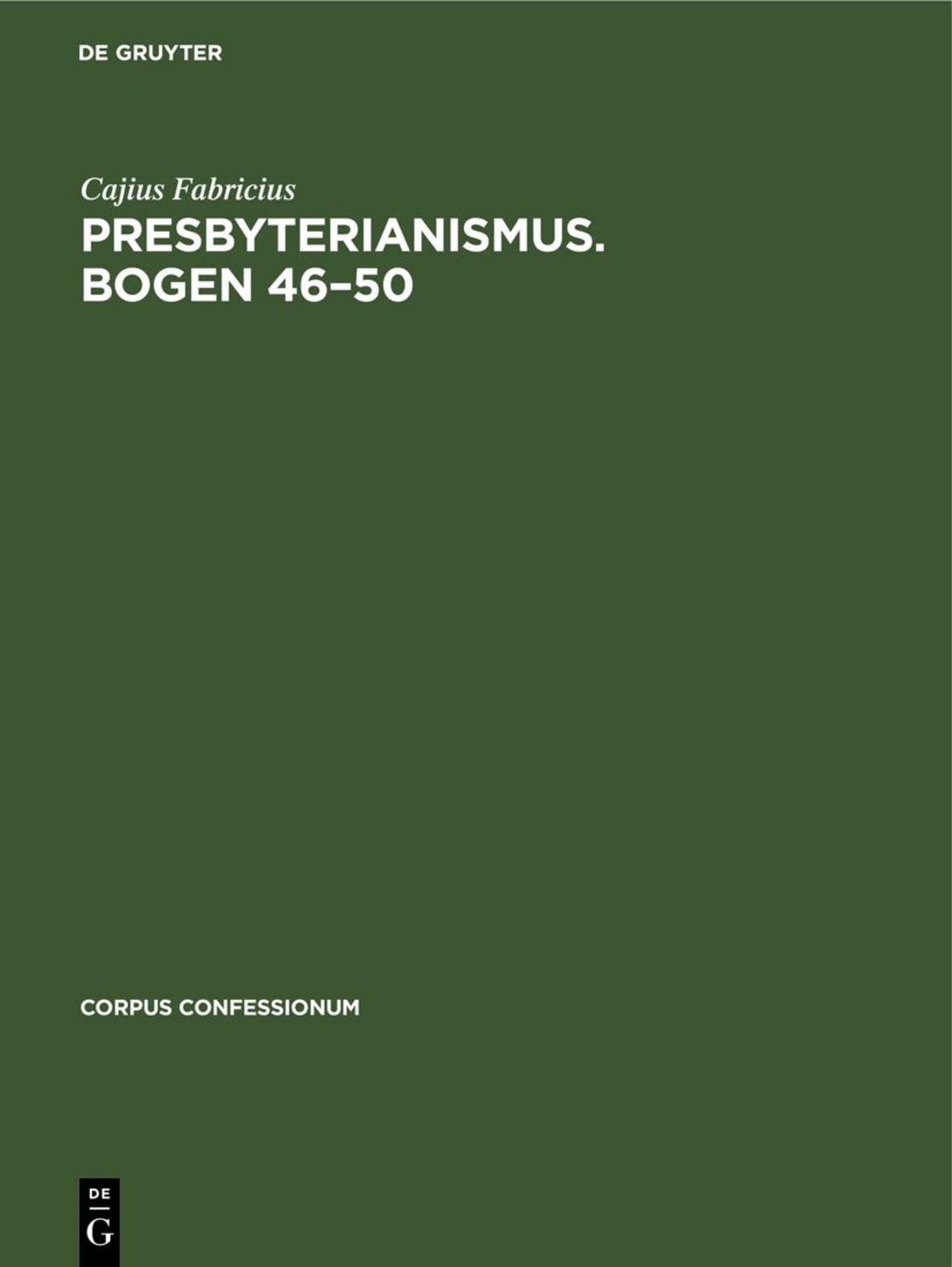 Presbyterianismus. Bogen 46–50