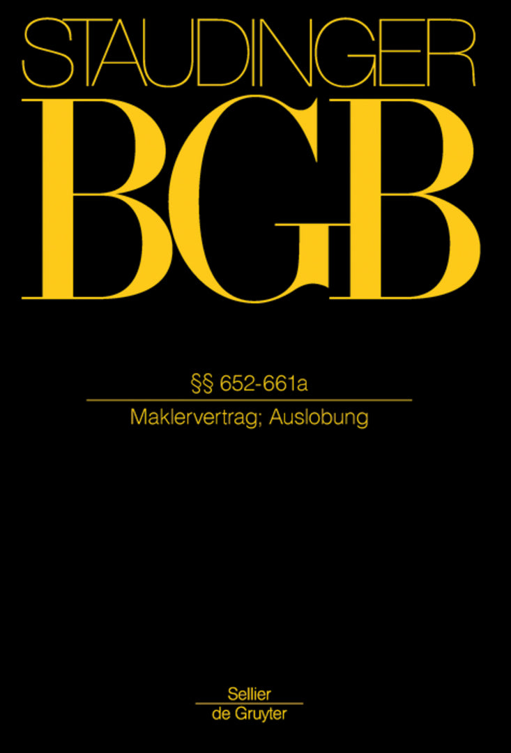 Cover image for §§ 652-661a ISBN 9783805911696