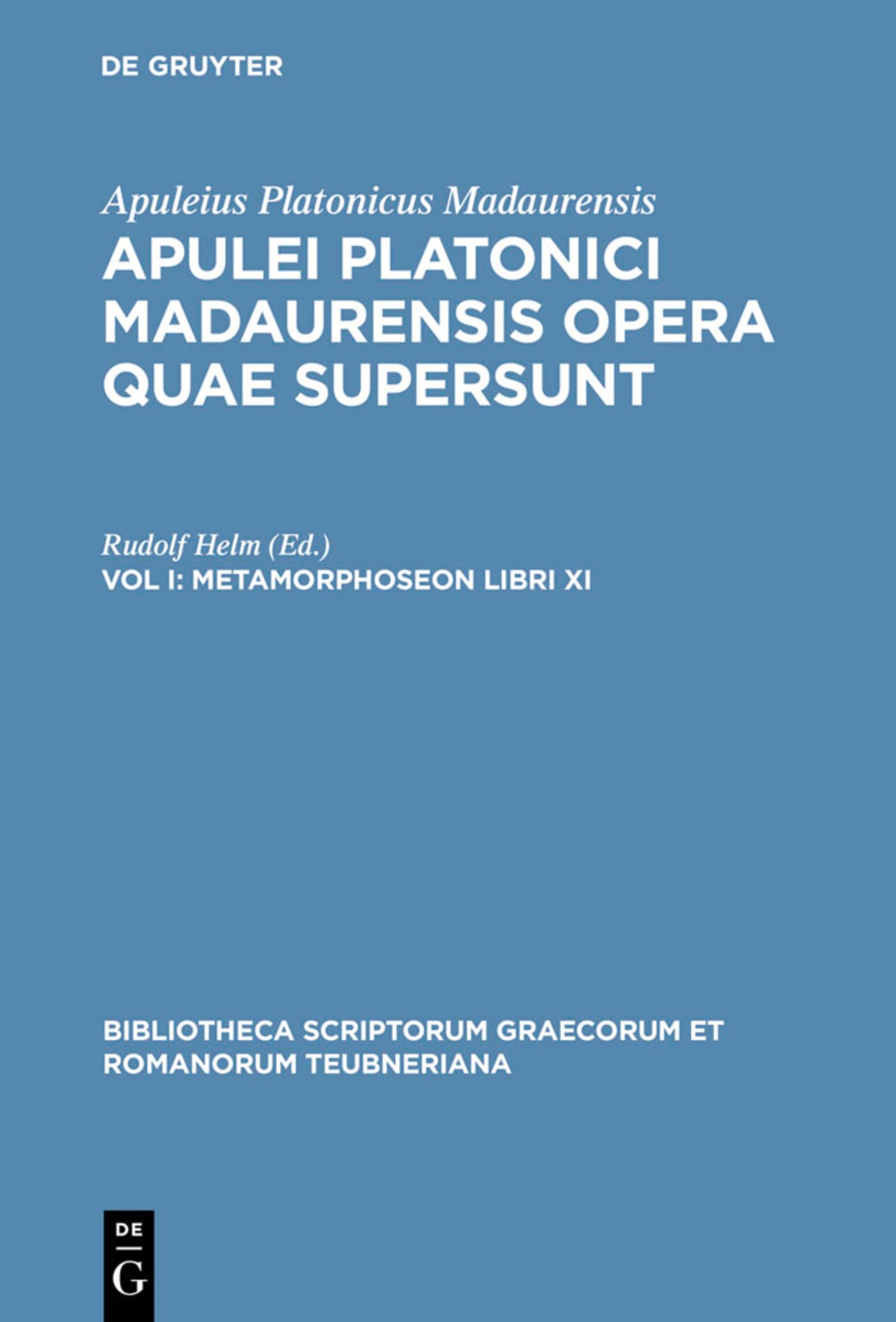 Cover image for Metamorphoseon libri XI ISBN 9783598710551
