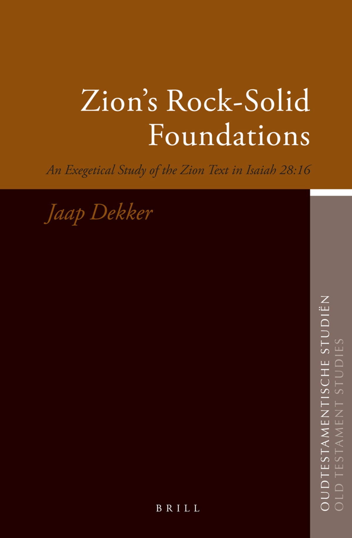 Cover image for Zion's Rock-Solid Foundations ISBN 9789004156654
