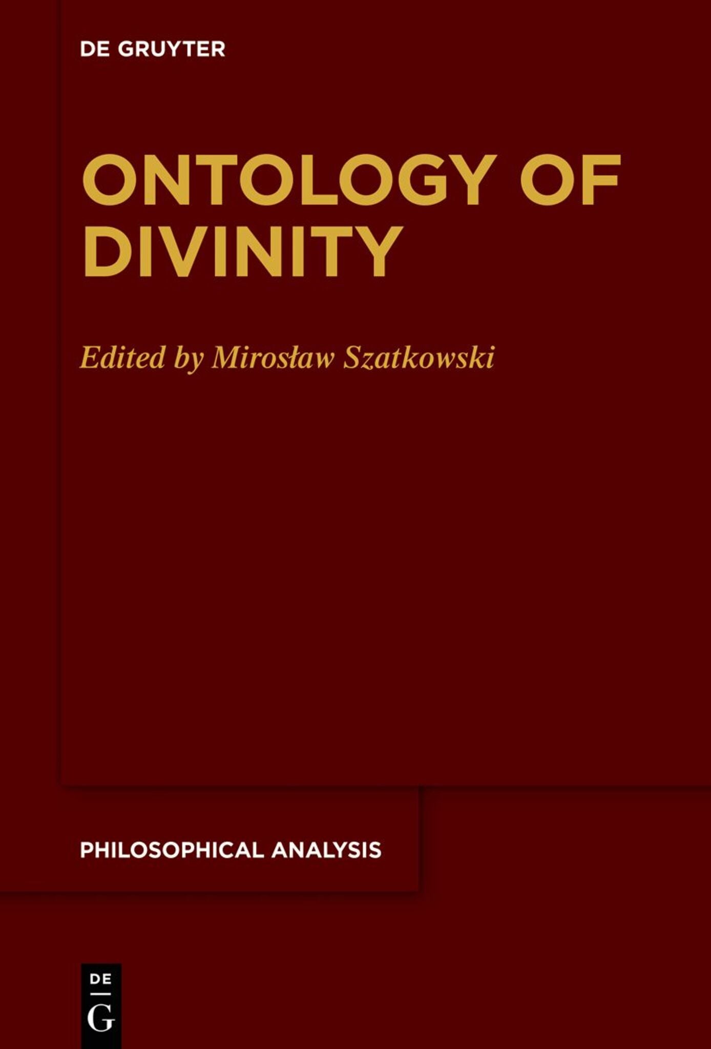 Cover image for Ontology of Divinity ISBN 9783111332444