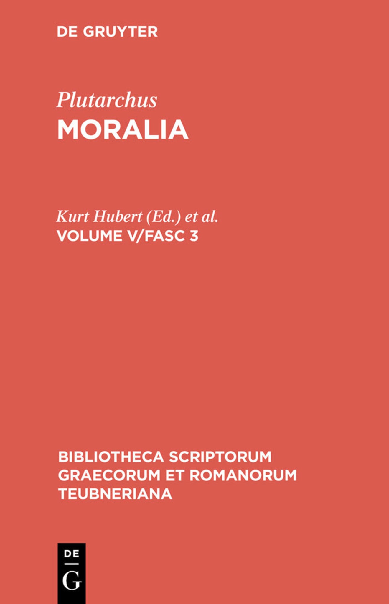 Cover image for Moralia ISBN 9783598716850